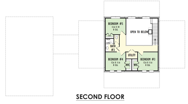 Barndominium Floor Plan - Upper Floor Plan #1092-48