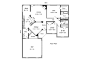 European Style House Plan - 3 Beds 2 Baths 1613 Sq/Ft Plan #329-198 