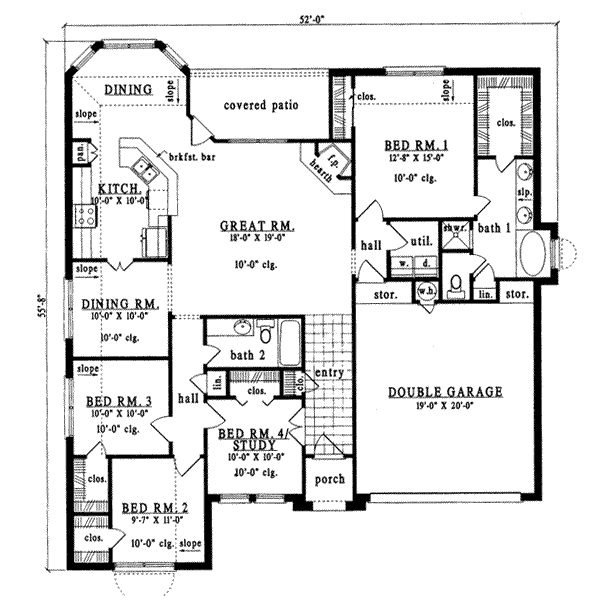 Traditional Floor Plan - Main Floor Plan #42-251