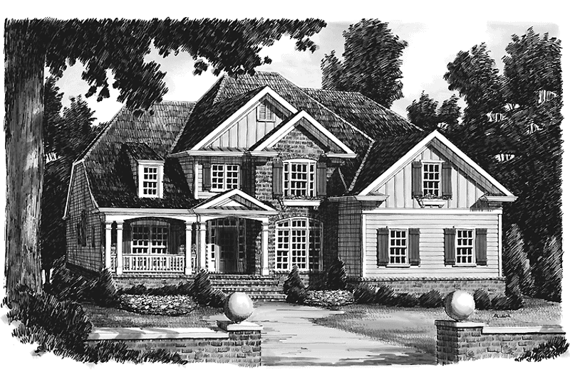 Dream House Plan - Exterior - Front Elevation 3 for Traditional House Plan #927-761 - 4 bed, 3.5 bath
