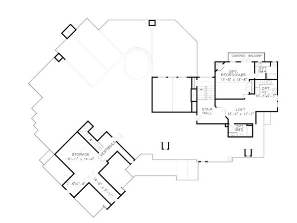 Home Plan - Craftsman Floor Plan - Upper Floor Plan #54-528