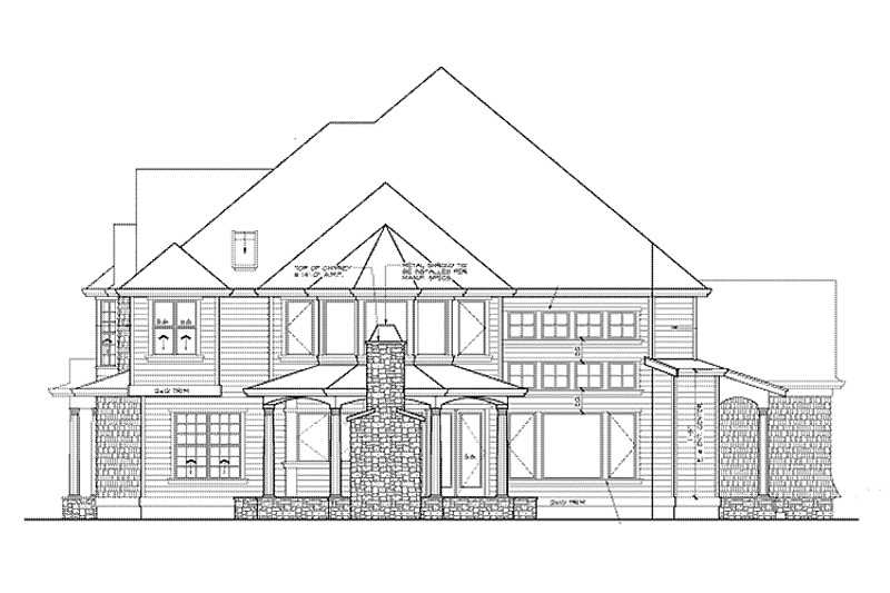Dream House Plan - Exterior - Rear Elevation 1 for Victorian House Plan #132-493 - 5 bed, 4 bath