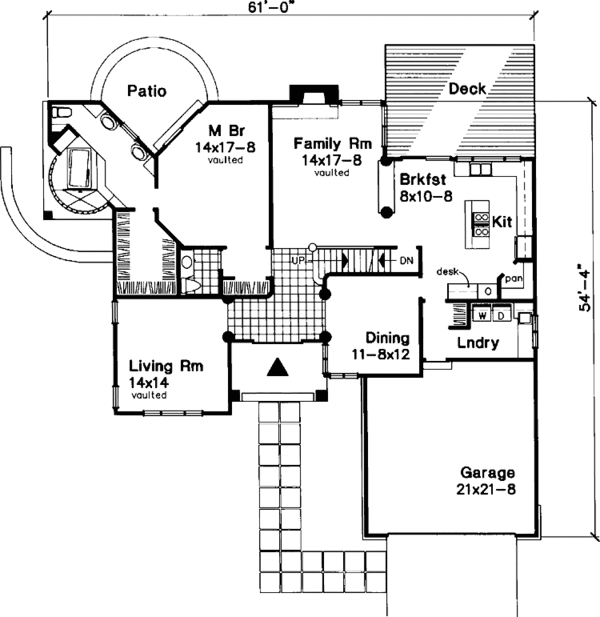 Home Plan - Traditional Floor Plan - Main Floor Plan #320-642