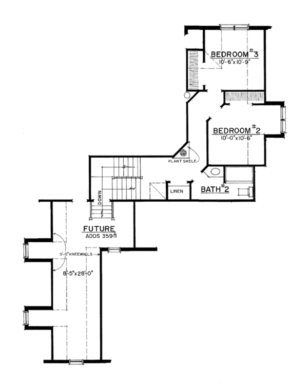 House Design - Country Floor Plan - Upper Floor Plan #1016-104