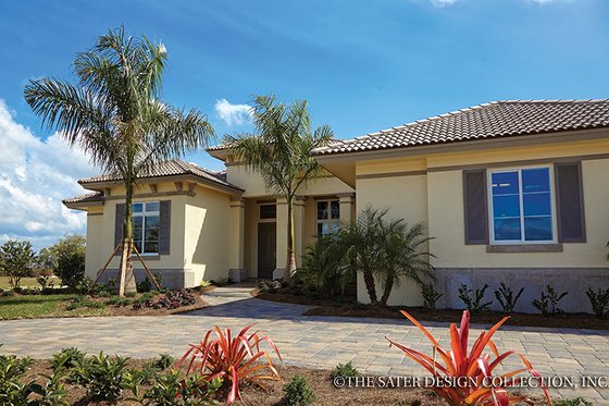 Exterior - Front Elevation 3 for Mediterranean House Plan #930-456 - 3 bed, 4.5 bath