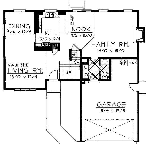 Traditional Floor Plan - Main Floor Plan #92-214