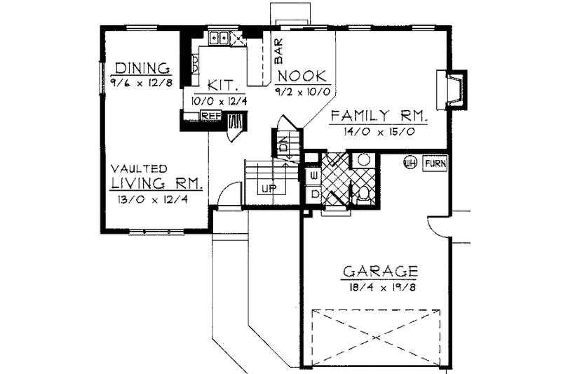 House Plan Design - Floor Plan - Main Floor for Traditional House Plan #92-214 - 4 bed, 2.5 bath