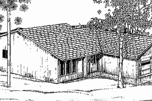 Craftsman Exterior - Front Elevation Plan #60-743