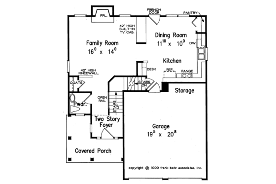 Floor Plan - Main Floor for Country House Plan #927-711 - 3 bed, 2.5 bath
