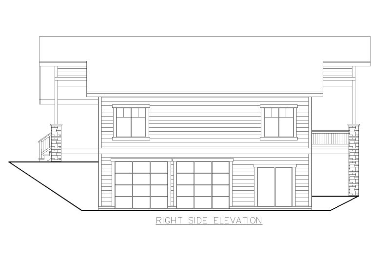 Architectural House Design - Exterior - Other Elevation 1 for Craftsman House Plan #117-1048 - 3 bed, 3 bath