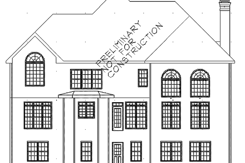 Home Plan - Exterior - Rear Elevation for Mediterranean House Plan #927-211 - 5 bed, 4.5 bath