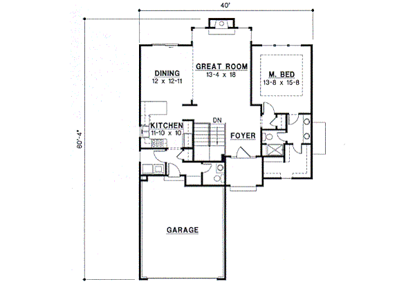 European Floor Plan - Main Floor Plan #67-315
