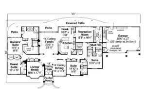 Floor Plan - Main Floor for European House Plan #124-600 - 4 bed, 4.5 bath