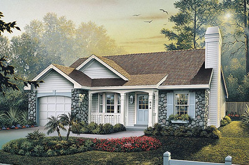 Dream House Plan - Traditional Exterior - Front Elevation Plan #57-315