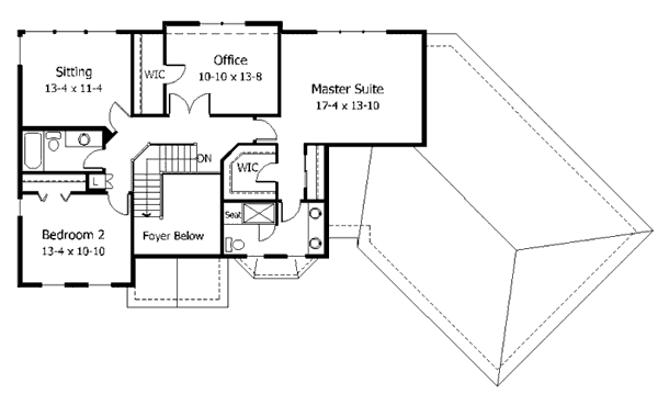 Tudor Floor Plan - Upper Floor Plan #51-118