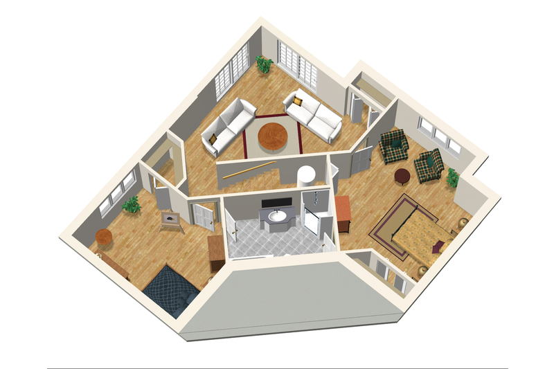 House Blueprint - Floor Plan - Lower Floor 1 for Country House Plan #25-4743 - 3 bed, 3 bath