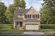 European Style House Plan - 3 Beds 3 Baths 2002 Sq/Ft Plan #20-1657 Exterior 
