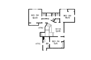 Floor Plan - Upper Floor for Country House Plan #15-214 - 4 bed, 2.5 bath