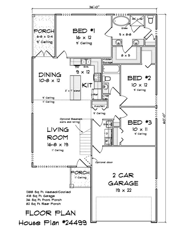 Ranch Floor Plan - Main Floor Plan #513-2292