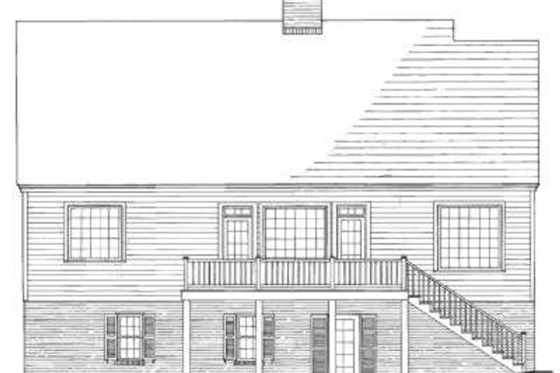 Home Plan - Exterior - Rear Elevation for Southern House Plan #137-237 - 4 bed, 3 bath
