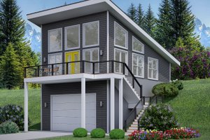 Contemporary Exterior - Front Elevation Plan #932-999