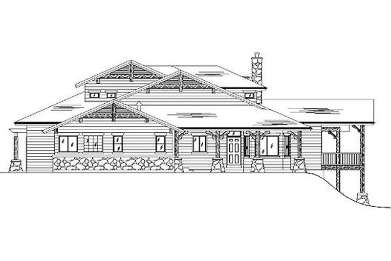 Dream House Plan - Exterior - Rear Elevation for Bungalow House Plan #5-384 - 5 bed, 4 bath