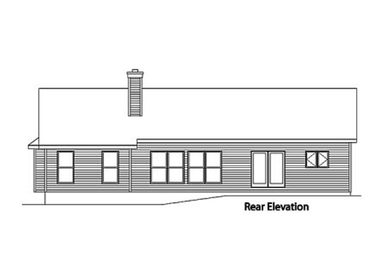 Home Plan - Exterior - Rear Elevation for Traditional House Plan #22-418 - 3 bed, 2 bath