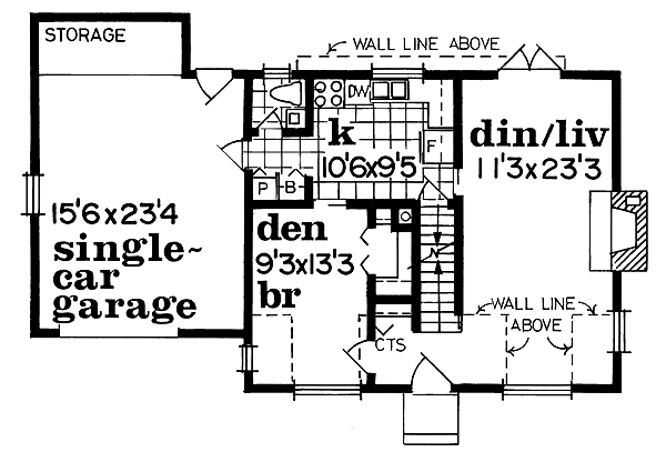 Traditional Floor Plan - Main Floor Plan #47-163