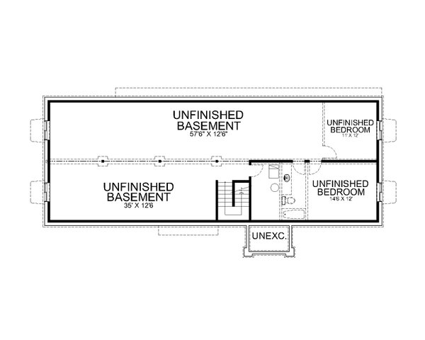 House Plan Design - Farmhouse Floor Plan - Lower Floor Plan #112-204