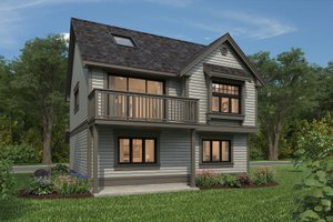 Exterior - Front Elevation 4 for Farmhouse House Plan #47-1079 - 1 bed, 1 bath