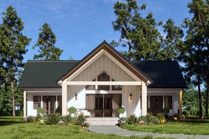 Exterior - Rear Elevation for Barndominium House Plan #119-466 - 2 bed, 2 bath