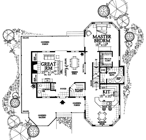 House Plan Design - Victorian Floor Plan - Main Floor Plan #72-224