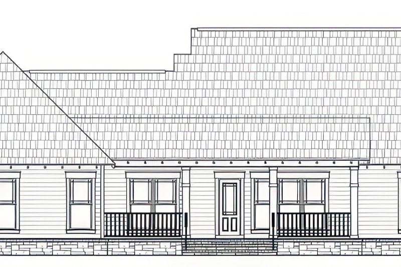 House Blueprint - Exterior - Rear Elevation for Farmhouse House Plan #21-623 - 3 bed, 2.5 bath