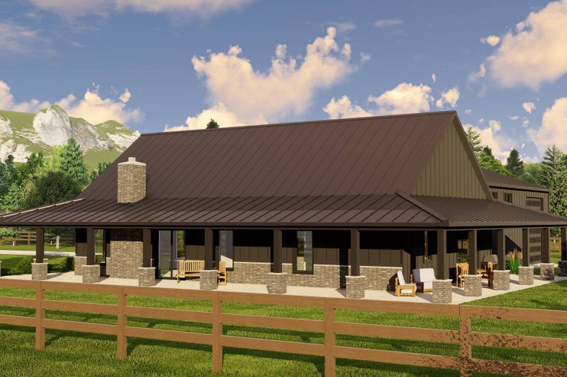 House Blueprint - Exterior - Other Elevation for Country House Plan #1064-242 - 3 bed, 2 bath