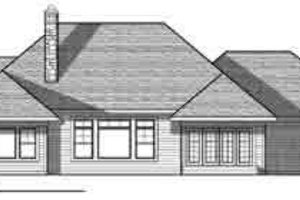 Exterior - Rear Elevation for Traditional House Plan #70-844 - 3 bed, 2.5 bath