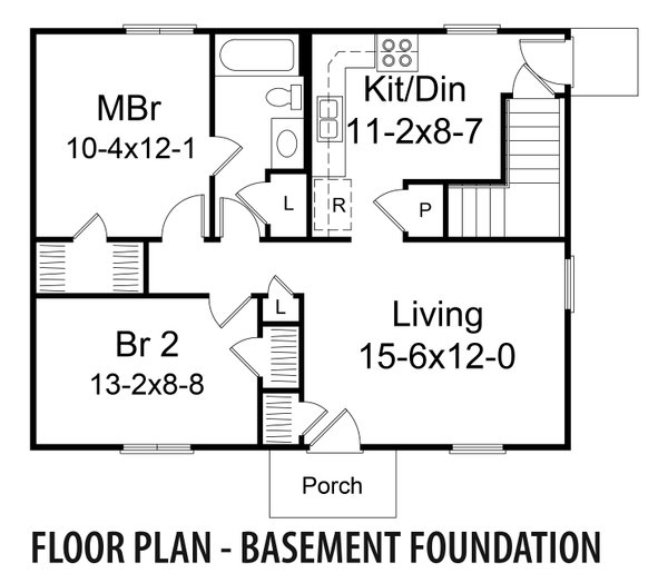 Ranch Floor Plan - Lower Floor Plan #57-242