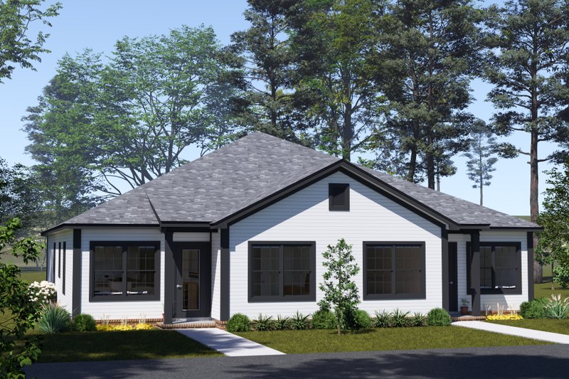 House Blueprint - Cottage Exterior - Front Elevation Plan #513-2381