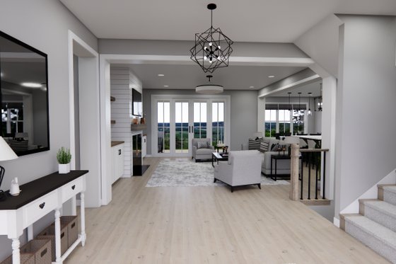 Interior - Entry for Traditional House Plan #51-1460 - 4 bed, 3.5 bath