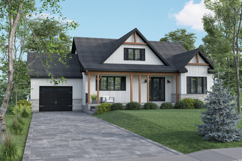 Dream House Plan - Farmhouse Exterior - Front Elevation Plan #25-4995