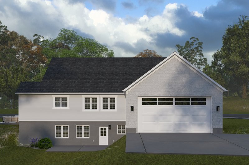 House Blueprint - Exterior - Rear Elevation 1 for Craftsman House Plan #1060-479 - 3 bed, 2.5 bath
