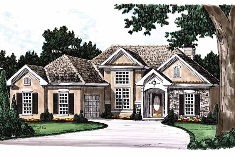Home Plan - Country Exterior - Front Elevation Plan #927-53