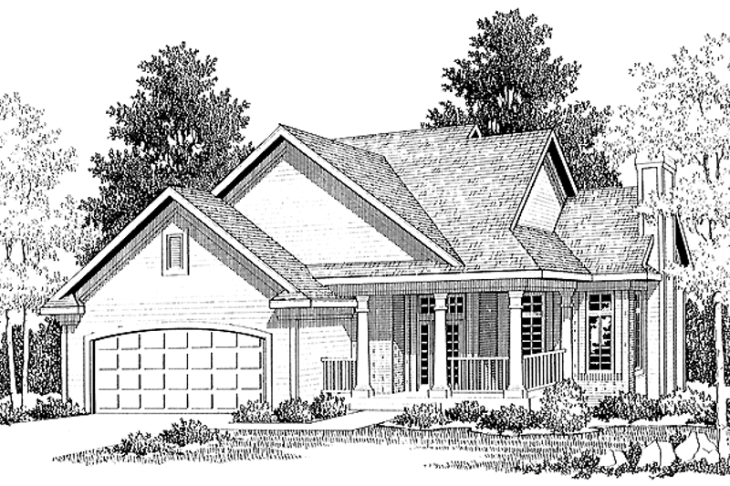Home Plan - Country Exterior - Front Elevation Plan #70-1303