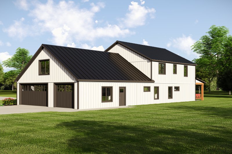 House Plan Design - Exterior - Rear Elevation for Barndominium House Plan #1064-313 - 5 bed, 3 bath