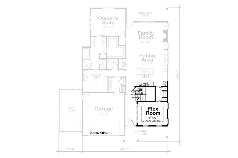 House Blueprint - Floor Plan - Other Floor for Craftsman House Plan #20-2571 - 3 bed, 2.5 bath