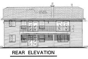 Exterior - Rear Elevation for Ranch House Plan #18-168 - 3 bed, 2 bath