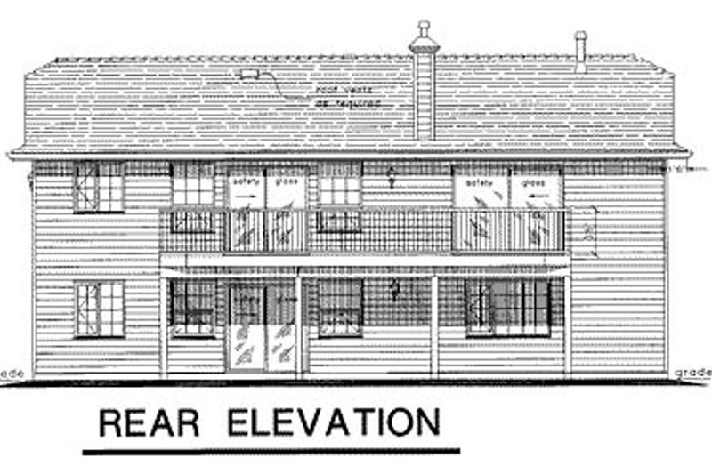 Dream House Plan - Exterior - Rear Elevation for Ranch House Plan #18-168 - 3 bed, 2 bath