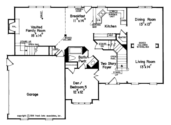 Home Plan - Traditional Floor Plan - Main Floor Plan #927-61