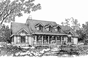 Country Exterior - Front Elevation Plan #929-615