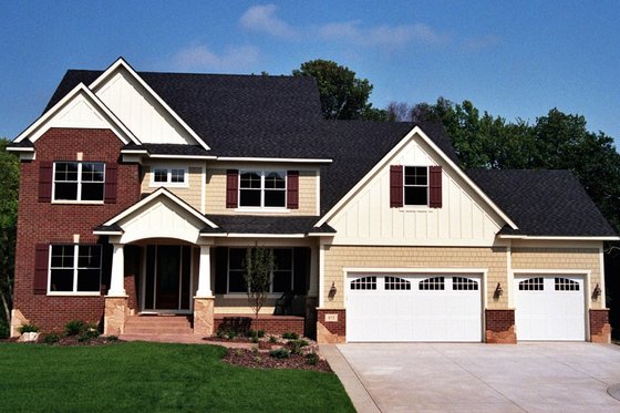 Exterior - Front Elevation for Craftsman House Plan #51-324 - 4 bed, 2.5 bath
