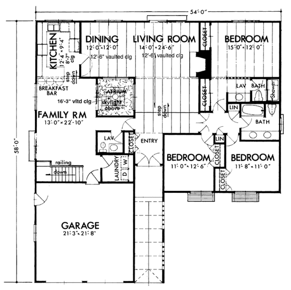 House Design - Mediterranean Floor Plan - Main Floor Plan #320-1296